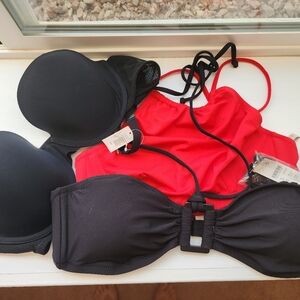 2 JCrew swim tops & VICTORIA SECRET BRA.